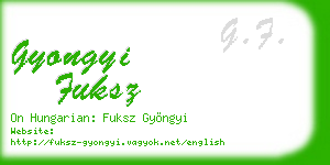 gyongyi fuksz business card